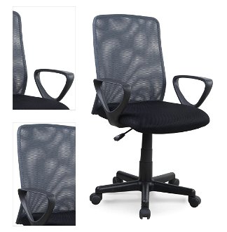 Kancelárska stolička s podrúčkami Alex - čierna / sivá 4