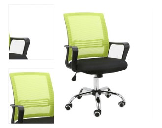 Kancelárska stolička s podrúčkami Apolo - zelená / čierna 4