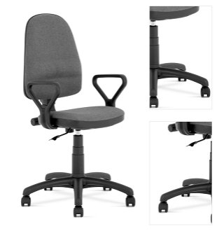 Kancelárska stolička s podrúčkami Bravo - sivá / čierna 3