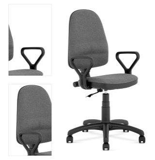 Kancelárska stolička s podrúčkami Bravo - sivá / čierna 4