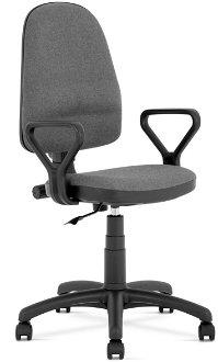 Kancelárska stolička s podrúčkami Bravo - sivá / čierna