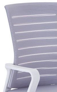 Kancelárska stolička s podrúčkami Cage - sivá / biela / chróm 6