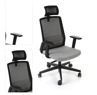 Kancelárska stolička s podrúčkami Cupra BS HD - sivá / čierna 4