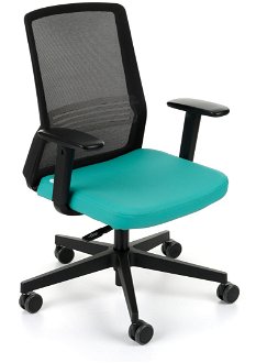 Kancelárska stolička s podrúčkami Cupra BS - tyrkysová / čierna 2