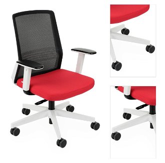 Kancelárska stolička s podrúčkami Cupra WS - červená / čierna / biela 3