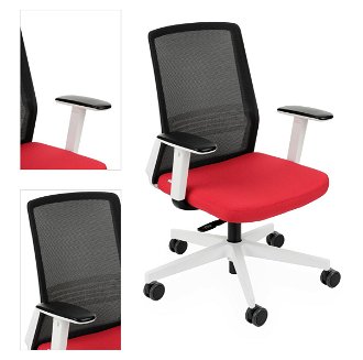 Kancelárska stolička s podrúčkami Cupra WS - červená / čierna / biela 4