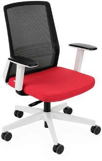 Kancelárska stolička s podrúčkami Cupra WS - červená / čierna / biela 2