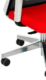 Kancelárska stolička s podrúčkami Cupra WS HD - červená / čierna / biela / chróm 8
