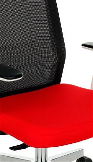 Kancelárska stolička s podrúčkami Cupra WS HD - červená / čierna / biela / chróm 5