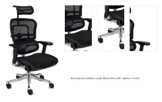 Kancelárska stolička s podrúčkami Efuso BT - čierna / chróm 1