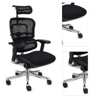 Kancelárska stolička s podrúčkami Efuso BT - čierna / chróm 3