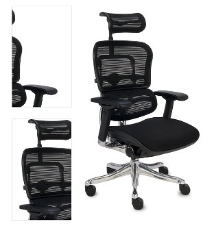 Kancelárska stolička s podrúčkami Efuso BT - čierna / chróm 4