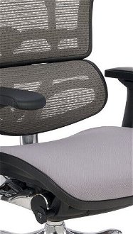 Kancelárska stolička s podrúčkami Efuso BT - sivá / čierna / chróm 5