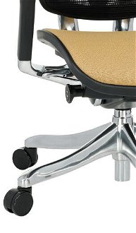 Kancelárska stolička s podrúčkami Efuso Color - svetlohnedá / čierna / chróm 8