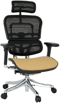 Kancelárska stolička s podrúčkami Efuso Color - svetlohnedá / čierna / chróm 2