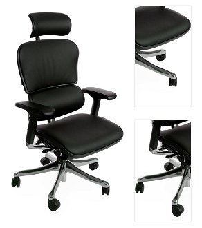 Kancelárska stolička s podrúčkami Efuso LE - čierna / chróm 3