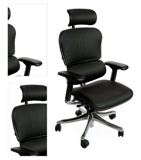 Kancelárska stolička s podrúčkami Efuso LE - čierna / chróm 4