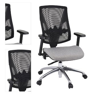 Kancelárska stolička s podrúčkami Forbes 3S Plus - sivá / čierna / chróm 4