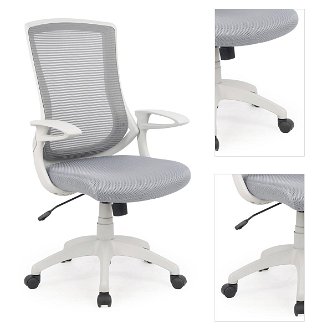 Kancelárska stolička s podrúčkami Igor - sivá / svetlosivá 3