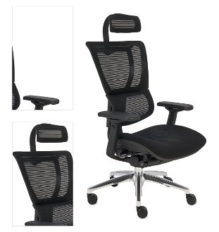 Kancelárska stolička s podrúčkami Iko BT - čierna / chróm 4