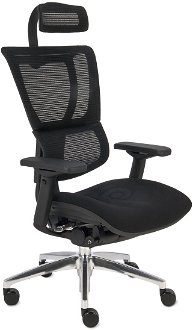Kancelárska stolička s podrúčkami Iko BT - čierna / chróm 2