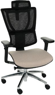 Kancelárska stolička s podrúčkami Iko Color B - béžová / čierna / chróm