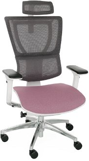 Kancelárska stolička s podrúčkami Iko Color W - staroružová / čierna / biela / chróm 2
