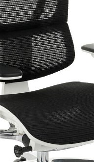 Kancelárska stolička s podrúčkami Iko WS - čierna / biela / chróm 5