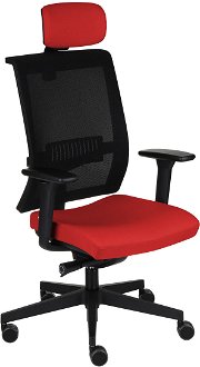 Kancelárska stolička s podrúčkami Libon BS HD - červená / čierna