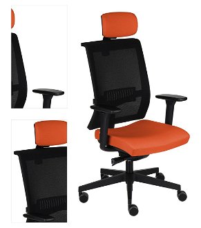 Kancelárska stolička s podrúčkami Libon BS HD - oranžová / čierna 4