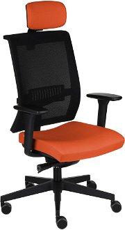 Kancelárska stolička s podrúčkami Libon BS HD - oranžová / čierna 2