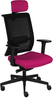 Kancelárska stolička s podrúčkami Libon BS HD - tmavoružová / čierna