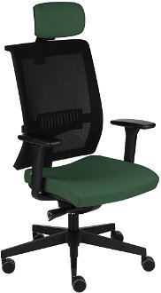 Kancelárska stolička s podrúčkami Libon BS HD - tmavozelená / čierna