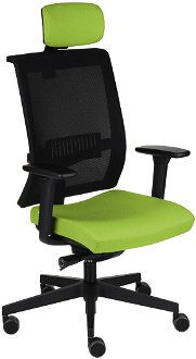 Kancelárska stolička s podrúčkami Libon BS HD - zelená / čierna