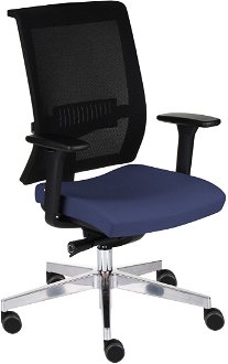 Kancelárska stolička s podrúčkami Libon BS - tmavomodrá / čierna / chróm 2