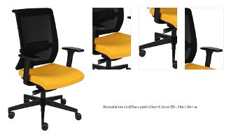 Kancelárska stolička s podrúčkami Libon BS - žltá / čierna 1