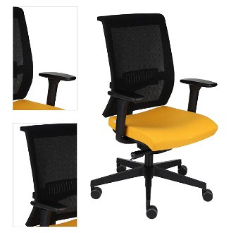 Kancelárska stolička s podrúčkami Libon BS - žltá / čierna 4