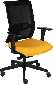 Kancelárska stolička s podrúčkami Libon BS - žltá / čierna 2