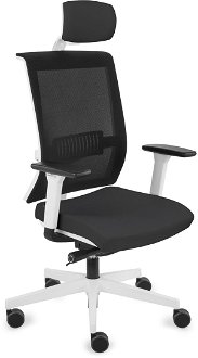 Kancelárska stolička s podrúčkami Libon WS HD - čierna / biela