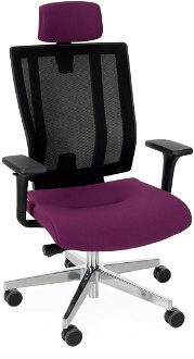 Kancelárska stolička s podrúčkami Mixerot BS HD - fialová / čierna / chróm 2