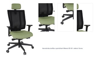 Kancelárska stolička s podrúčkami Mixerot BS HD - zelená / čierna 1