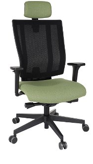 Kancelárska stolička s podrúčkami Mixerot BS HD - zelená / čierna 2