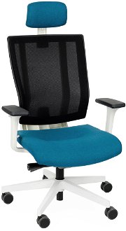 Kancelárska stolička s podrúčkami Mixerot WS HD - petrolejová / čierna / biela