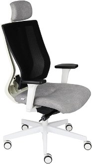 Kancelárska stolička s podrúčkami Mixerot WS HD - sivá / čierna / biela 2