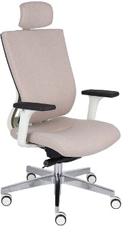 Kancelárska stolička s podrúčkami Mixerot WT HD - béžová / biela / chróm