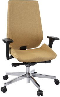 Kancelárska stolička s podrúčkami Munos B - svetlohnedá / chróm