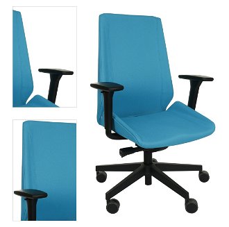 Kancelárska stolička s podrúčkami Munos B - tyrkysová / čierna 4