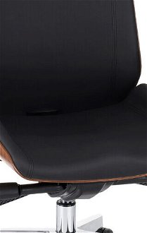Kancelárska stolička s podrúčkami Munos Wood - čierna / svetlý orech / chróm 5