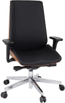 Kancelárska stolička s podrúčkami Munos Wood - čierna / svetlý orech / chróm 2