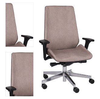 Kancelárska stolička s podrúčkami Munos Wood - svetlohnedá / patyna čierna / chróm 4